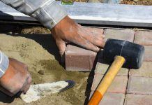 Gestabiliseerd zandbed maken zandbed maken