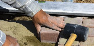 Gestabiliseerd zandbed maken zandbed maken