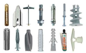 Pluggen en keilbouten en andere bevestigingen