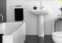 Sanitair,de gebruikersruimte van de toestellen