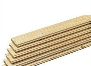 Vloerplanken met messing en groef