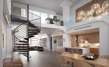 Afwerken van een high-end keuken luxe keuken in loft